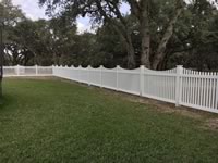 4 foot tall concave picket vinyl fence