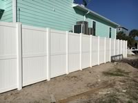 8 foot tall solid vinyl privacy fence
